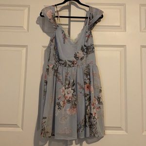 Beautiful open back fit and flare floral dress